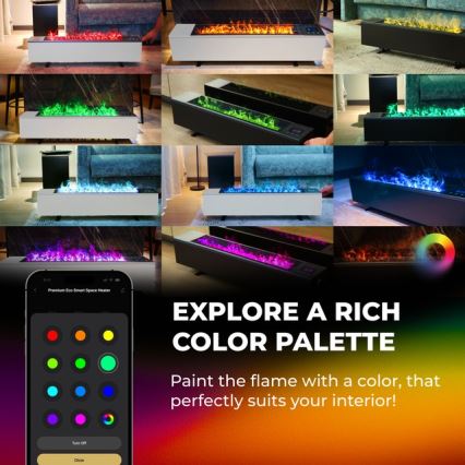 AENO - Aquecedor elétrico inteligente de resistência/convector 1000/2000W branco