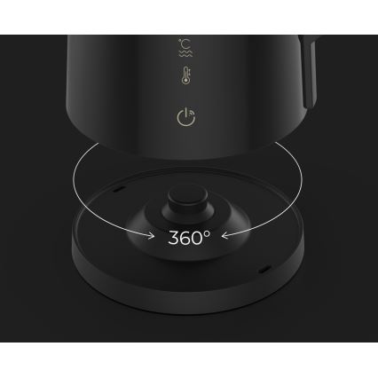 AENO - Chaleira elétrica inteligente com visor LED 1,7 l 2200W/230V preta