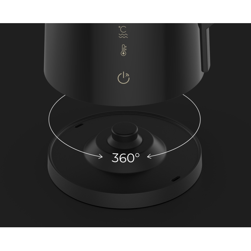 AENO - Chaleira elétrica inteligente com visor LED 1,7 l 2200W/230V preta