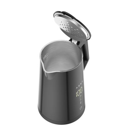 AENO - Chaleira elétrica inteligente 1,7 l com ecrã LED, 2200W/230V, preta