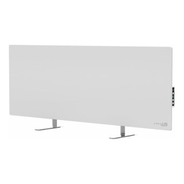 AENO - Painel elétrico de infravermelhos inteligente com LED ecrã 700W temporizador/termóstato IP44 Wi-fi branco