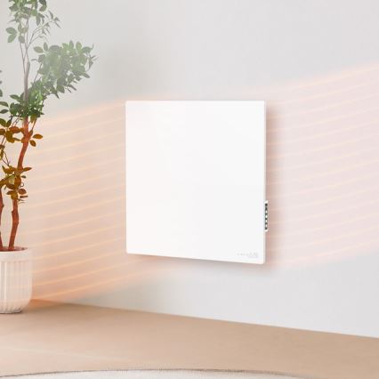 AENO - Painel infravermelho eléctrico inteligente 500W temporizador/termostato Wi-Fi branco