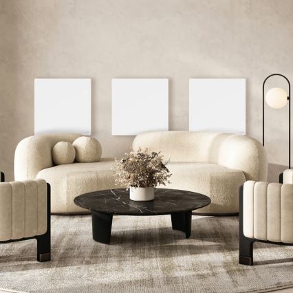 AENO - Painel infravermelho elétrico inteligente 500W temporizador/termostato Wi-Fi branco