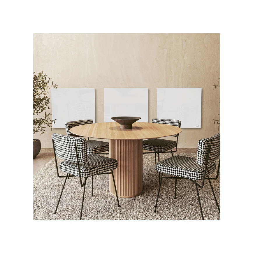 AENO - Painel infravermelho elétrico inteligente 500W temporizador/termostato Wi-Fi branco