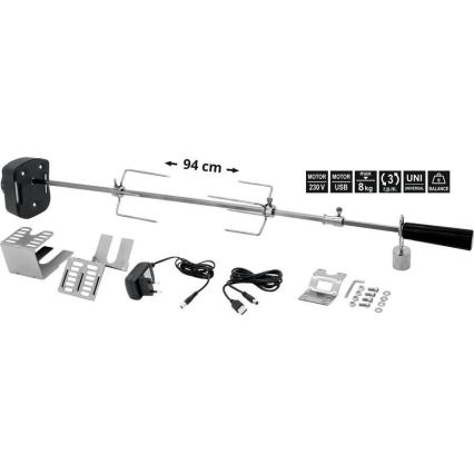 Agulha para barbecue com motor 230V