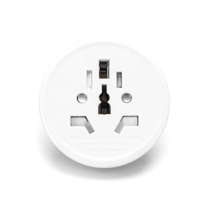 Aigostar - Adaptador de viagem para a UE, branco