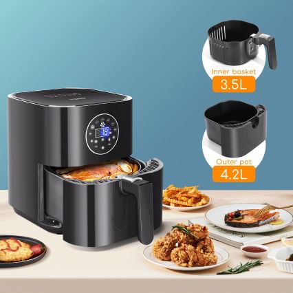 Aigostar - Air Fryer 1500W/230V 3,5l preto