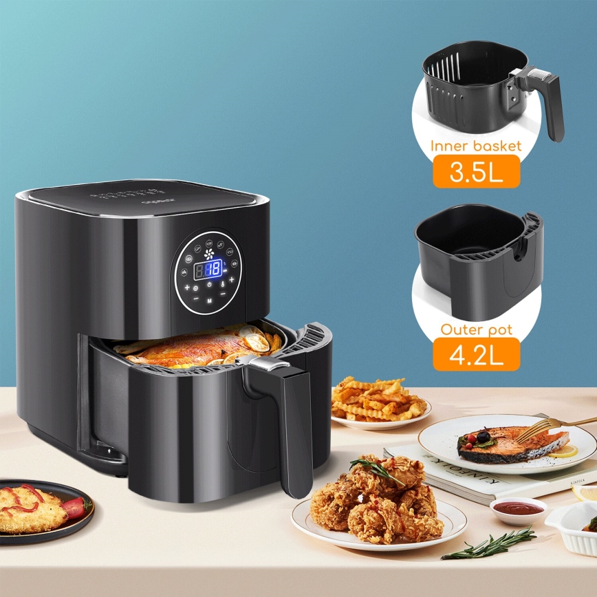 Aigostar - Air Fryer 1500W/230V 3,5l preto