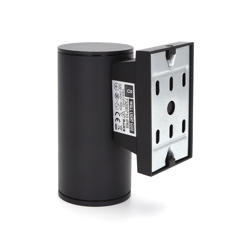 Aigostar - Aplique de parede exterior 1xGU10/230V IP65 preto redondo
