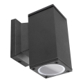 Aigostar - Aplique de parede para exterior 1xGU10/230V IP65 preto quadrado