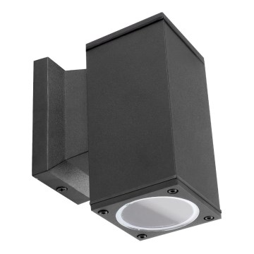 Aigostar - Aplique de parede para exterior 1xGU10/230V IP65 preto quadrado
