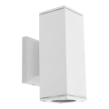 Aigostar - Aplique de parede para exterior 2xGU10/230V IP65 branco quadrado