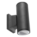 Aigostar - Aplique de parede para exterior 2xGU10/35W/230V preto IP65 redondo