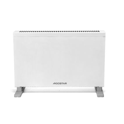 Aigostar - Aquecedor elétrico/convector com ecrã LCD ECO/1250/2000W/230V + controlo remoto