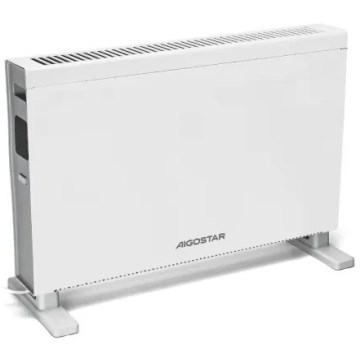 Aigostar - Aquecedor elétrico/convector com ecrã LCD ECO/1250/2000W/230V + controlo remoto