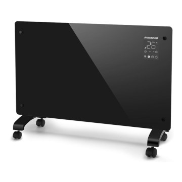 Aigostar - Aquecedor elétrico/convector inteligente com ecrã LCD ECO/1000/2000W Wi-Fi