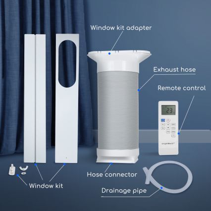 Aigostar - Ar condicionado portátil inteligente 1337W/230V 12000 BTU Wi-Fi branco + controlo remoto