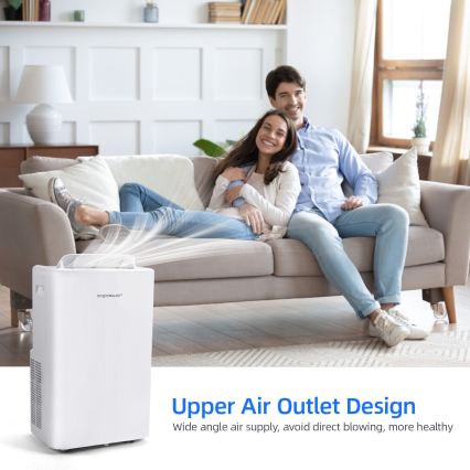 Aigostar - Ar condicionado portátil inteligente 1337W/230V 12000 BTU Wi-Fi branco + controlo remoto