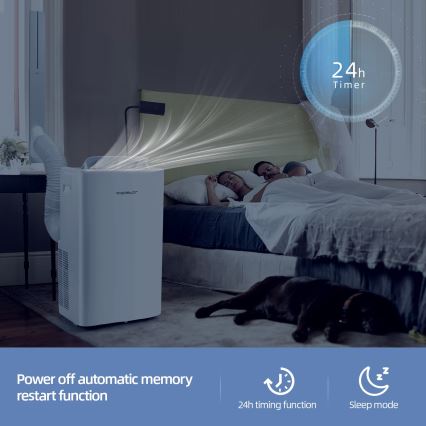Aigostar - Ar condicionado portátil inteligente 1337W/230V 12000 BTU Wi-Fi branco + controlo remoto