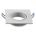 Aigostar - Aro para candeeiro encastrado GU10 9,1x9,1 cm branco