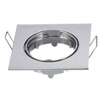 Aigostar - Aro para luminária embutida GU10 8,2x8,2 cm cromado brilhante