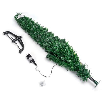 Aigostar - Árvore de Natal LED para exterior 205 LEDs / 8 funções / 180 cm / IP44 / branco quente