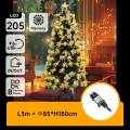 Aigostar - Árvore de Natal LED para exterior 205 LEDs / 8 funções 1,8 m IP44 branco quente