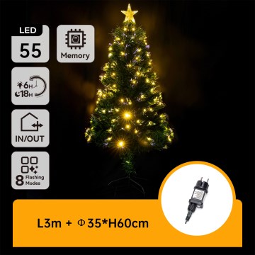 Aigostar - Árvore de Natal LED para exterior LED/3,6W/230V 60 cm IP44 luz branca quente