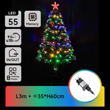 Aigostar - Árvore de Natal LED para exterior LED/3,6W/230V 60 cm IP44 multicolorida