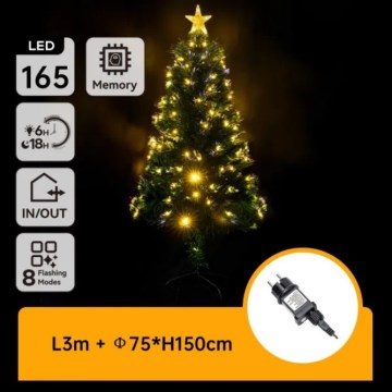Aigostar - Árvore de Natal LED para exterior LED/6W/230V 150 cm IP44 branco quente