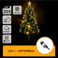 Aigostar - Árvore de Natal LED para exterior, LED/6W/230V, 180 cm, IP44, branco quente