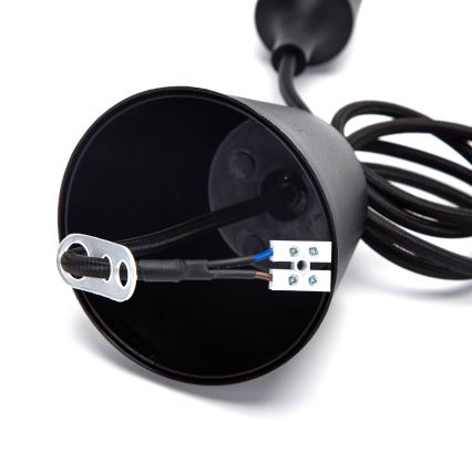 Aigostar - Cabo de alimentação 1xE27/60W/250V preto