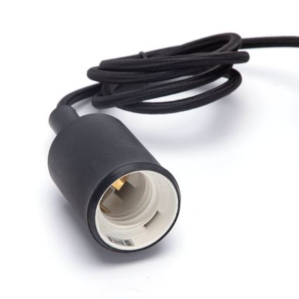 Aigostar - Cabo de alimentação 1xE27/60W/250V preto