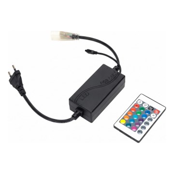 Aigostar - Cabo de alimentação para fita LED RGB 600W/230V com controlo remoto