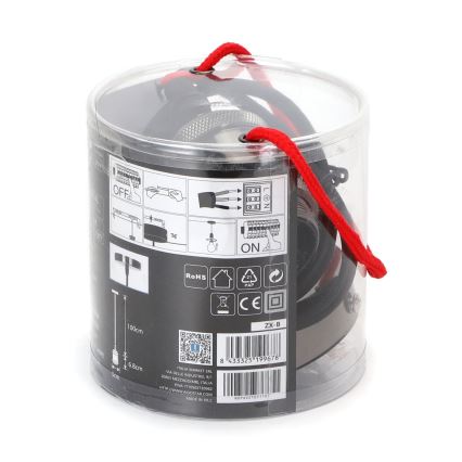 Aigostar - Cabo de carregamento 1xE27/60W/230V antracite