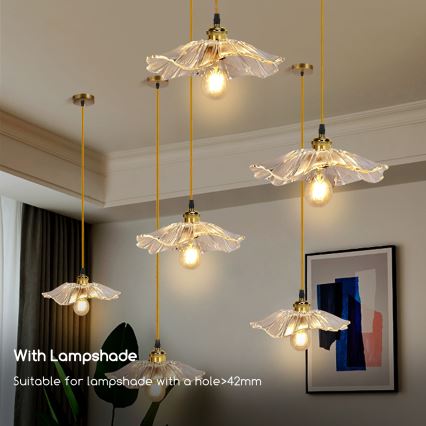 Aigostar - Cabo de carregamento 1xE27/60W/230V dourada