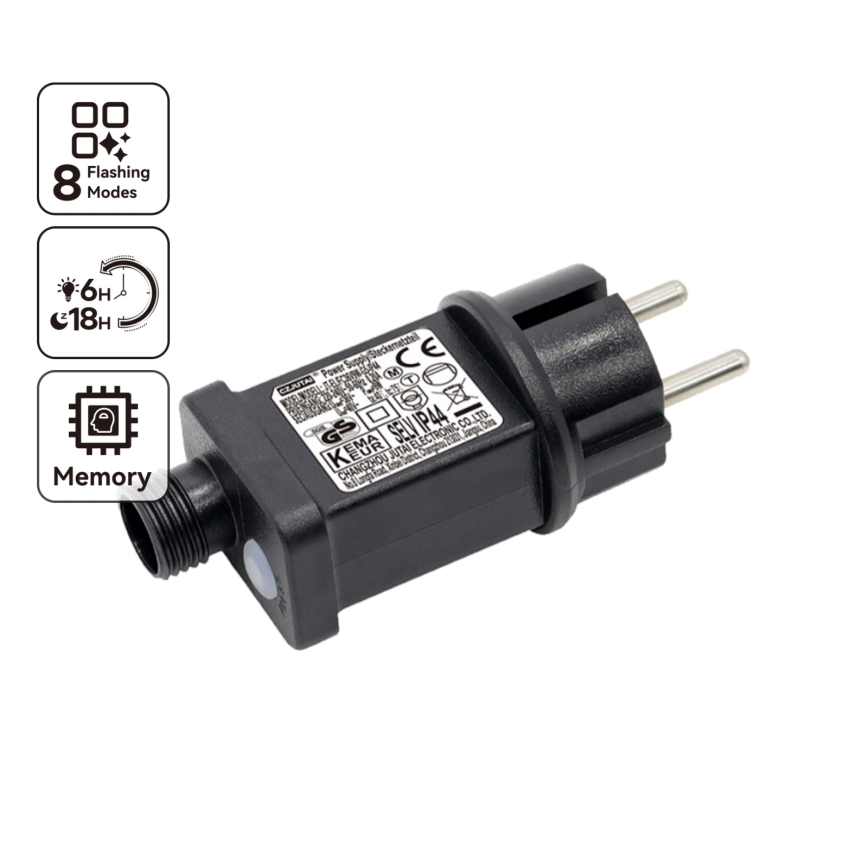Aigostar - Cabo de extensão para exterior para cordões de luzes, 5 m, IP44, transparente