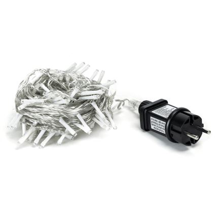 Aigostar - Cadeia de luzes de Natal LED para exterior 100 LEDs, 8 funções, 13 m, IP44, branco frio