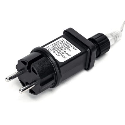 Aigostar - Cadeia de luzes de Natal LED para exterior 100 LEDs, 8 funções, 13 m, IP44, branco frio