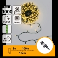 Aigostar - Cadeia de luzes de Natal LED para exterior 1000 LEDs/8 funções 103 m IP44 branco quente