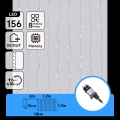 Aigostar - Cadeia de luzes de Natal LED para exterior 156 LEDs/8 funções 4,2 x 1,2 m IP44 branco frio