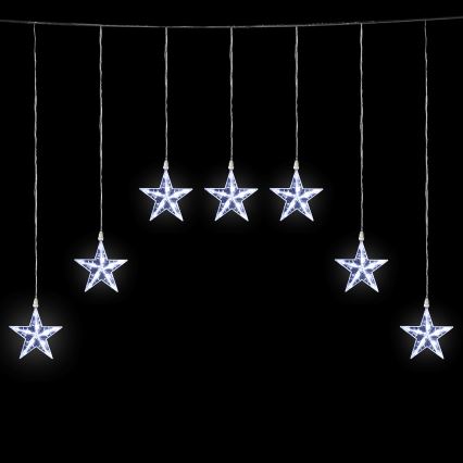 Aigostar - Cordão de luzes de Natal LED para exterior 70xLED 1,2x1m IP44 branco frio estrelas