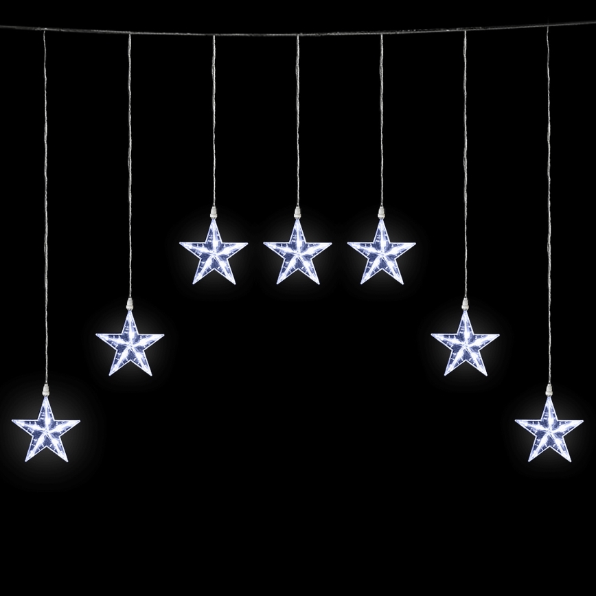 Aigostar - Cordão de luzes de Natal LED para exterior 70xLED 1,2x1m IP44 branco frio estrelas