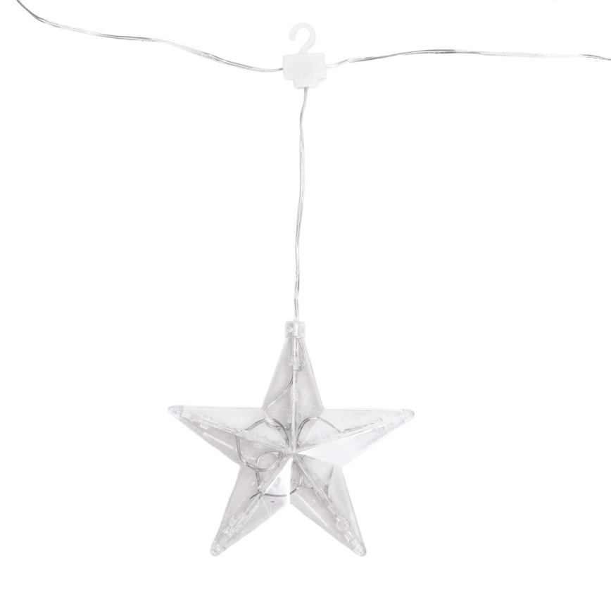 Aigostar - Cordão de luzes de Natal LED para exterior 70xLED 1,2x1m IP44 branco frio estrelas
