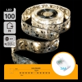 Aigostar - Cadeia LED de Natal 100xLED/3xAA 10 m branco quente prateado