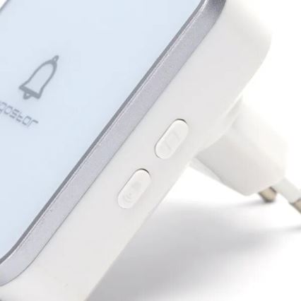 Aigostar - Campainha de tomada sem fios 230V branca