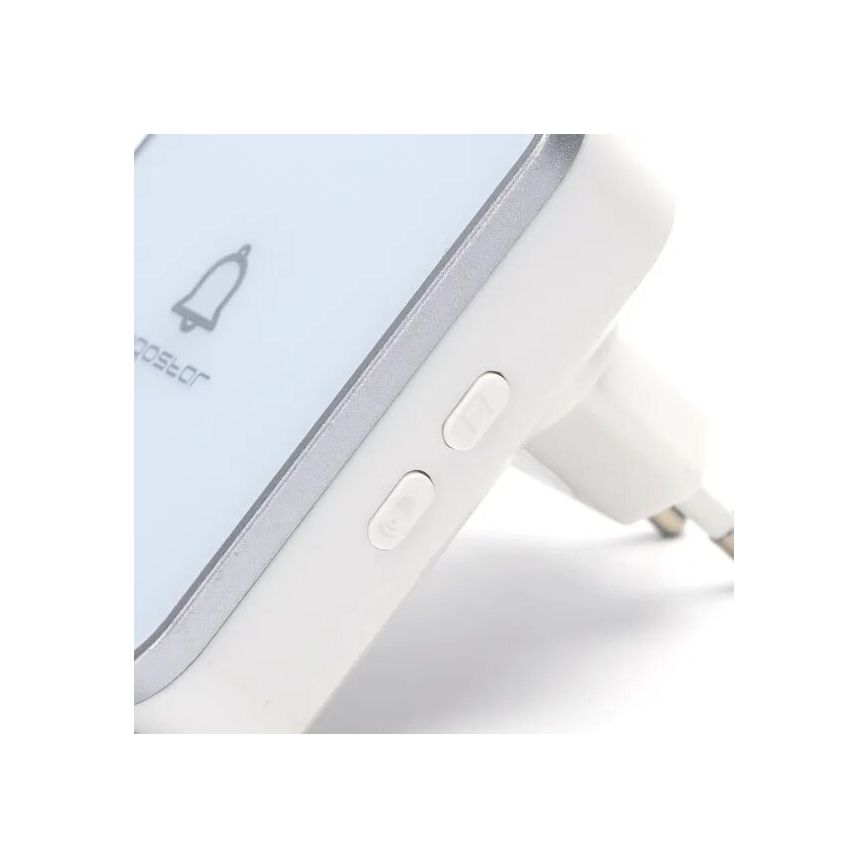 Aigostar - Campainha de tomada sem fios 230V branca