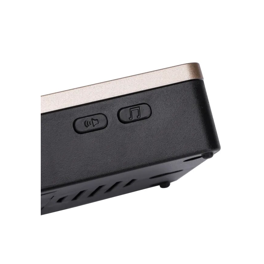 Aigostar - Campainha sem fio 3xAA/12V IP44 preta/cobre