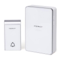Aigostar - Campainha sem fios 3xAA/12V IP44 branco/prateado