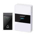 Aigostar - Campainha sem fios 3xAA/12V IP44 preto/branco